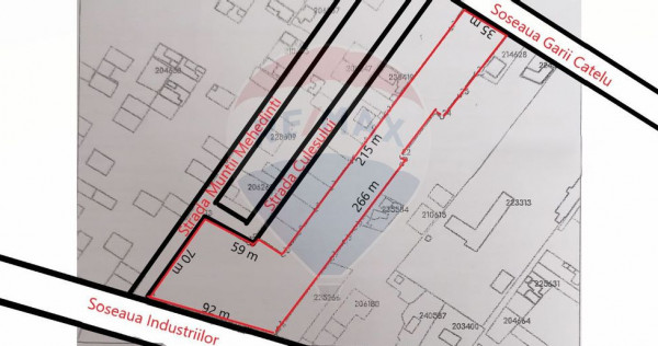 Teren constructii, 11923 mp, Soseaua Garii Catelu