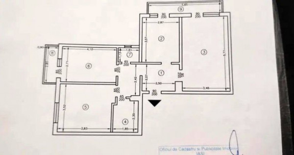 Apartament 3 camere, decomandat, etaj intermediar, Frumoasa