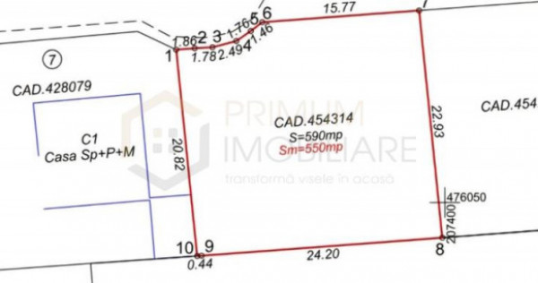 BRAYTIM - TEREN 550mp - TOATE UTILITATILE - ZONA BUNA