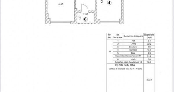 Apartament 2 camere decomandat Complex Rezidential - Braga