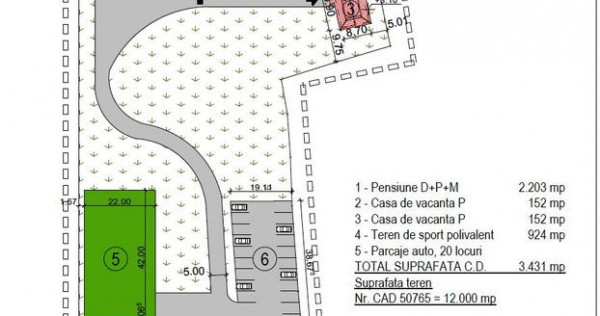 Teren intravilan Rosia, 12 000 mp, cu proiect aprobat. Co...