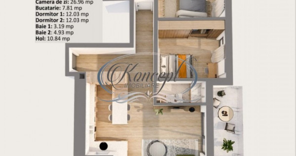 Apartament nou in zona Semicentrala