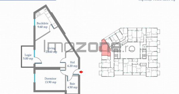 Apartament 2 Camere | 63 mp | Bloc Nou | Metrou Pacii / P...