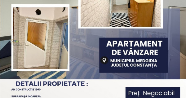 Apartament de vânzare – Parter, Zonă VS-uri, Parc, Medgidia