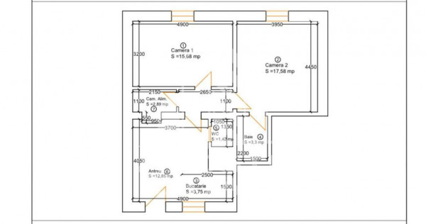 Apartament 3 camere decomandat, pod reabilitat langa Piat...