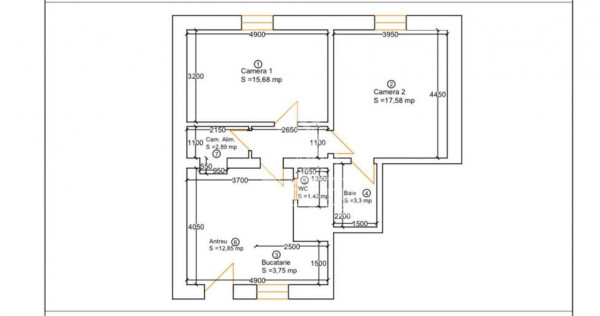 Apartament 3 camere decomandat, pod reabilitat langa Piat...