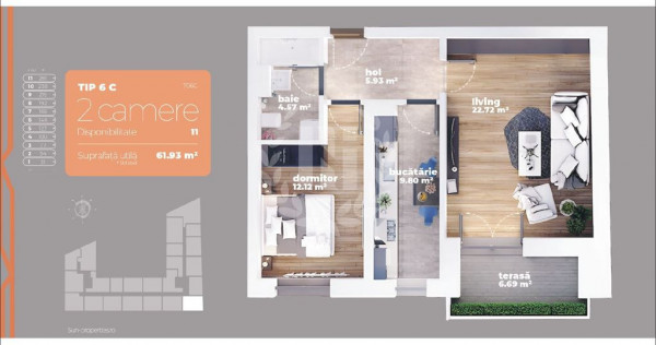 Apartament 2 camere | Decomandat | Metrou | Prețuri Prom...