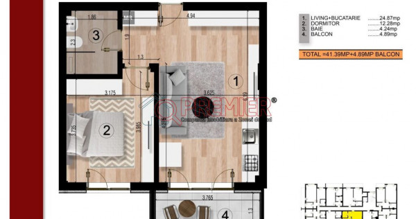 Metrou Berceni - 2 camere Open Space - 57798 Euro