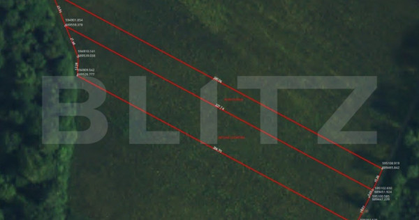 Teren extravilan de vanzare, 9000 mp, front 38,43 ml, zona B