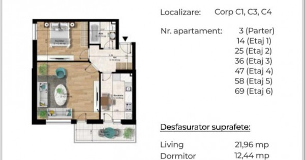 Mutare iunie 2026 - 2 Camere - Metrou Berceni