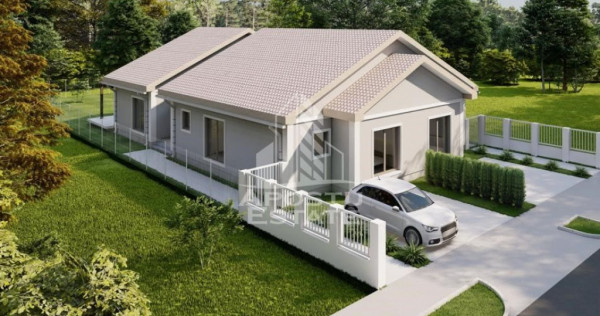 Duplex cu 3 camere si 2 bai, teren 391 mp, Mosnita noua