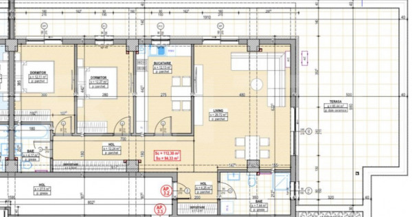 COMISION 0! Penthouse cu 3 camere, 95 mp+65 mp terasa, zona