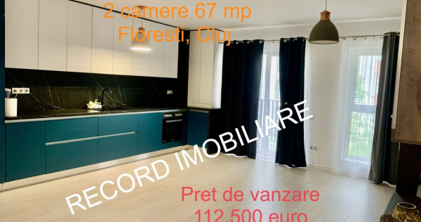 Apartament 2 camere 67 mp, logie 3 mp, etaj 1 Floresti central