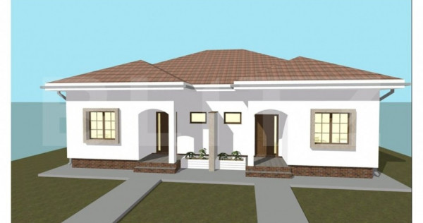 Duplex parter, 3 camere, bucatarie open space, terasa, Mosni