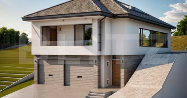 Casă de vanzare, 4 camere, 95 mp, panouri solare,teren 500