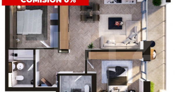 Comision 0 | Apartament de vanzare, cu 3 camere, 74 mp, zona