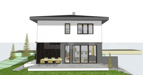 Casa 191 mp la rosu, teren 550 mp, zona profi, vedere panora