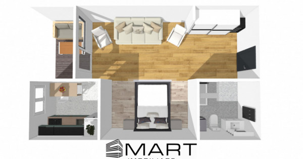 Garsoniera la Cheie, 33mp, cartier Veterani de Razboi