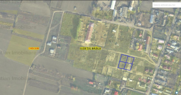 Intravilan 4 loturi de 443 mp Deschidere 21 m Chiscani 25E/m