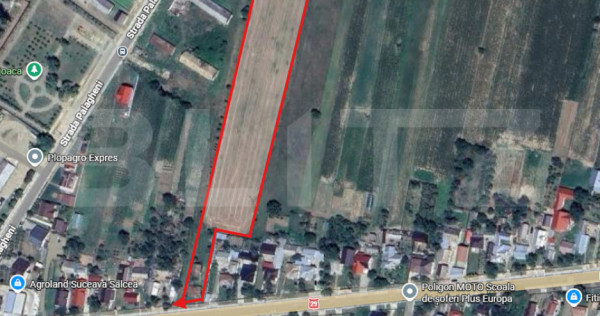 Teren 12.681 mp &ndash; Deschidere la drumul european Suceava&ndash;