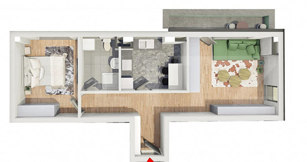 Comision 0!2 camere, confort sporit,Bloc Nou, Calea Baciului