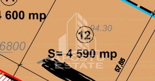 Teren industrial cu suprafața 4590 mp și poziție excel...