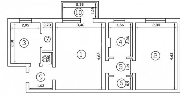 Apartament 2 camere-Podu Ros-Palas Mall-etaj intermediar-blo