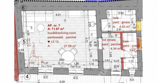 Apartament la cheie cu 3 camere 2 bai constructie noua zona