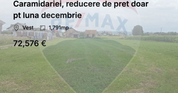 Teren 1,791mp Radauti / Strada Caramidariei