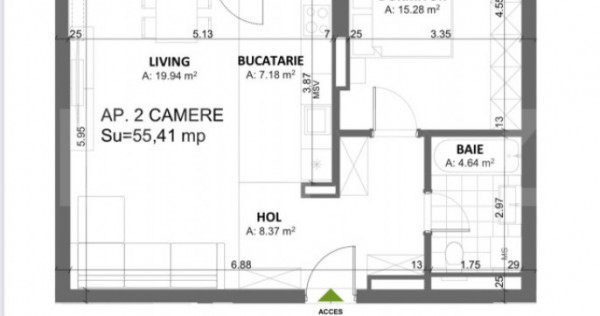 Apartament cu 2 camere Timișoara Nord- Cal. Totontalului