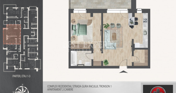 2 camere Incalzire Pardoseala -Acces Rapid metrou N.Teclu