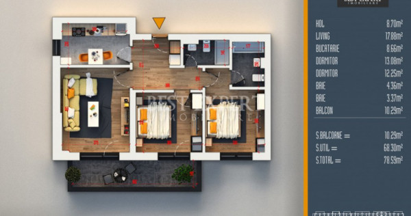 3 Camere Ideal Familie -Zona Linistita /Credit Ipotecar 15%