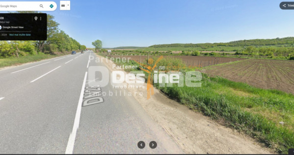 Teren intravilan 10900 mp puz aprobat, 2 fronturi stradale