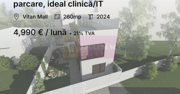 Clădire individuala 260 mp, rooftop, parcare, ideal clin...