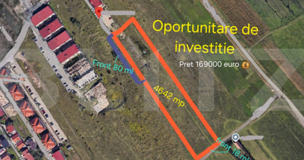 Teren de investitie 4642 mp in zona Strazii Cometei din Baci