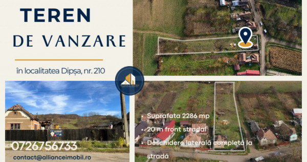 Teren intravilan de vânzare – Dipșa