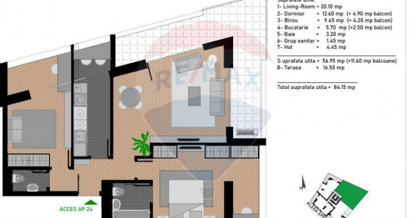 Vanzare apartament cu 3 camere-DEZVOLTATOR