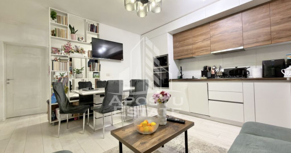 Apartament cu 3 camere mobilat si utilat la etaj intermed...