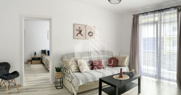 Apartament cu 2 camere complet mobilat si utilat la etaju...