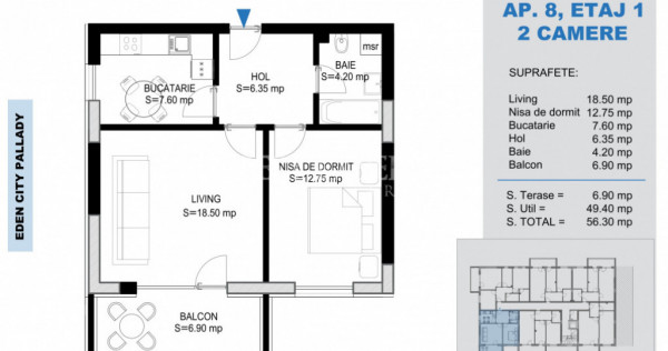 2 Camere Direct Dezvoltator Finisaje Premium