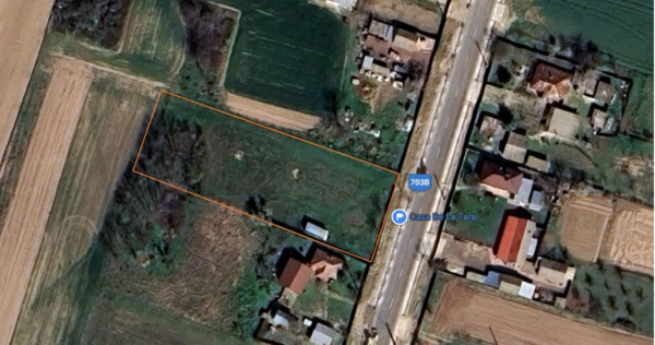 Teren intravilan 1715 mp la 15 min. de Pitesti cu acces dinspre A1A1