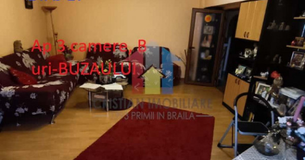 ETAJ 1, ap 3 camere Decomandat ,Buzaului 83mp