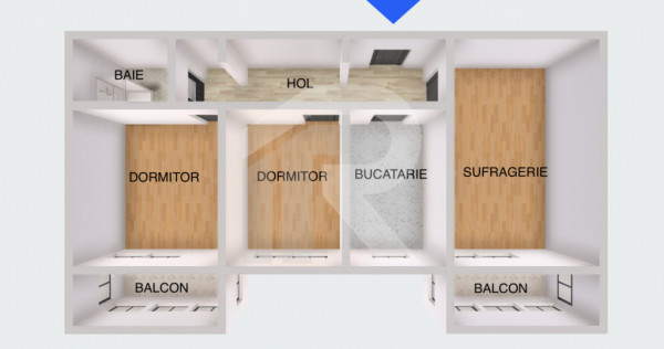 Lacul Tei – Teiul Doamnei, Etaj 3, 2 balcoane , Orientare