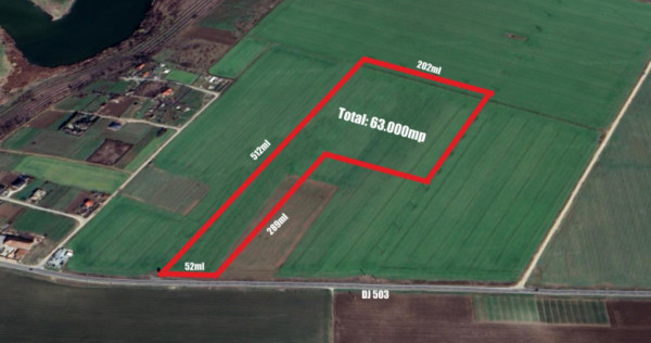 TEREN INTRAVILAN FUNDULEA 63.000 MP , jUD. CALARASI DE VANZ