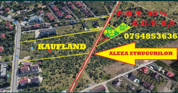 Galata,exact &icirc;n spate la KAUFLAND din șoseaua Iași Voinești,teren 858m
