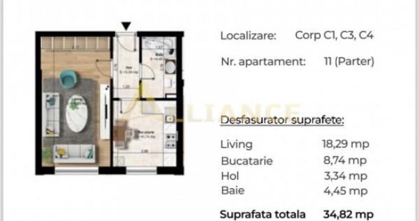 Popesti Metrou Berceni Garsoniera Decomandata