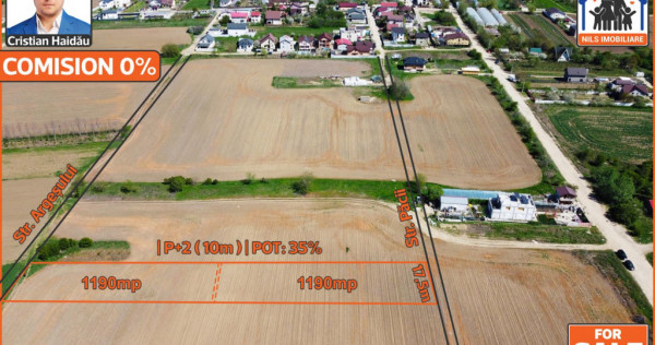 Teren intravilan construibil | 2x1190mp | 1 Decembrie - IF