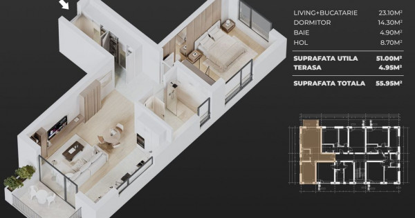2cam.studio dec.+parcare/central Popesti-Leordeni