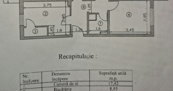 Proprietar apartament 3 camere pe Str. Rosiorilor