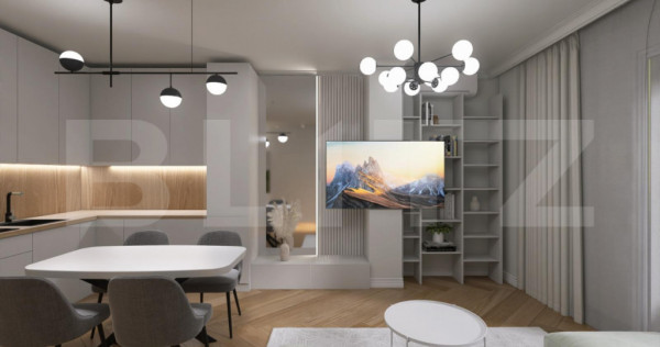 Apartament nou modern, 2 camere, centrala pe gaz si panouri